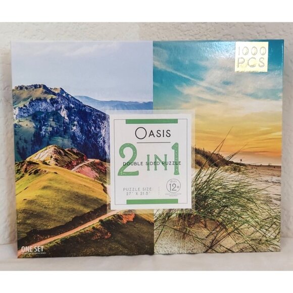 1000 Piece Double Sided Jigsaw Puzzle: Oasis. Brand New! - Picture 1 of 7